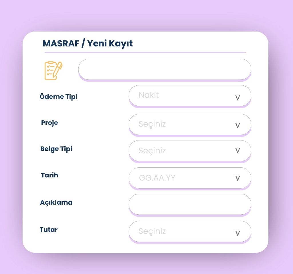 Masraf oluşturma görseli