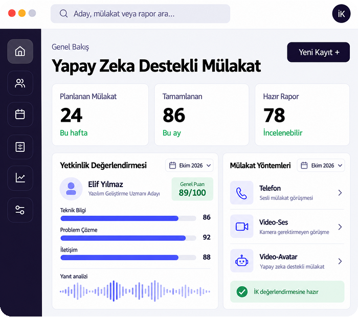 Yapay Zeka Destekli Mülakat