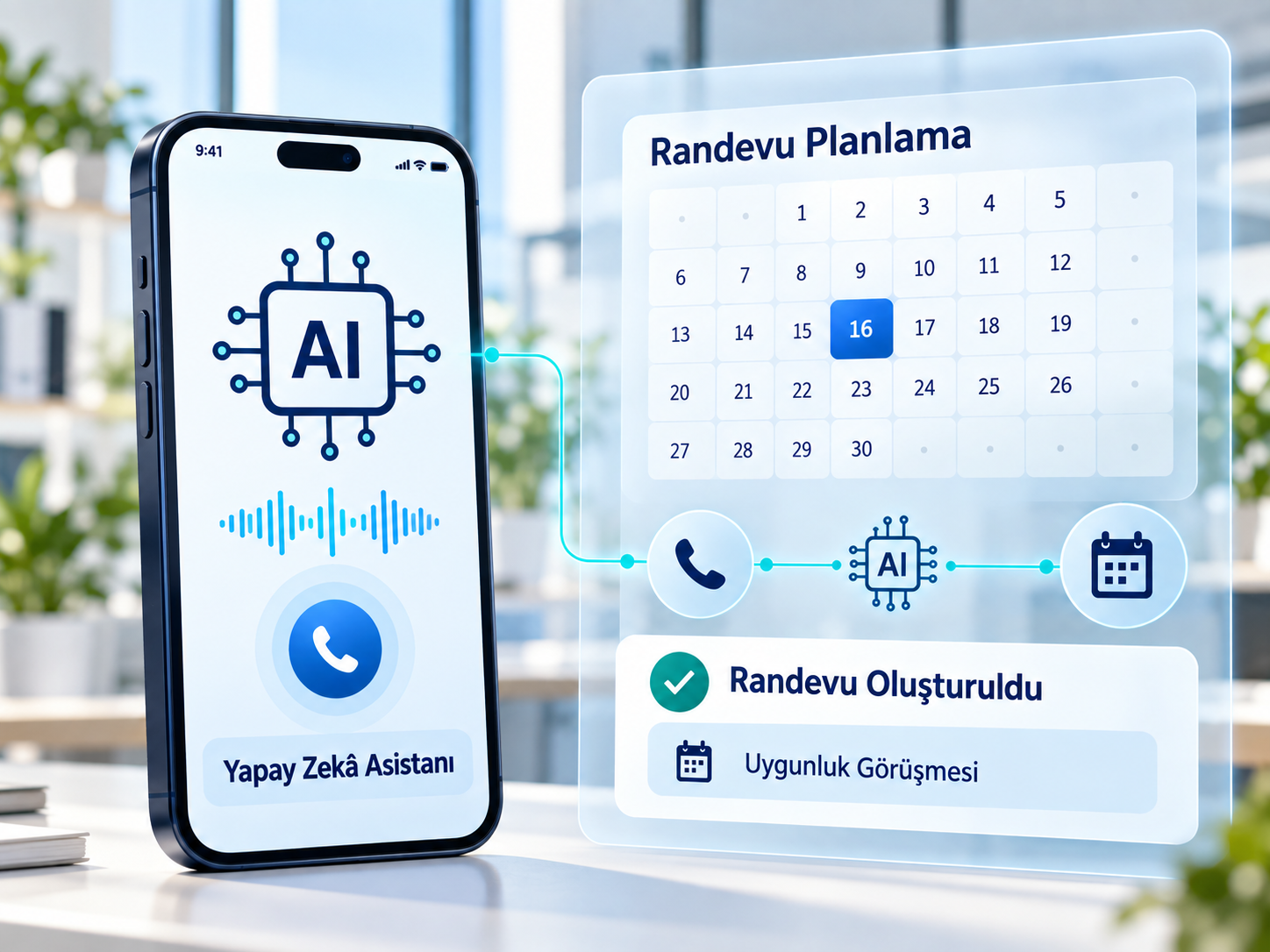 Mülakat randevularını telefonla kolayca organize edin