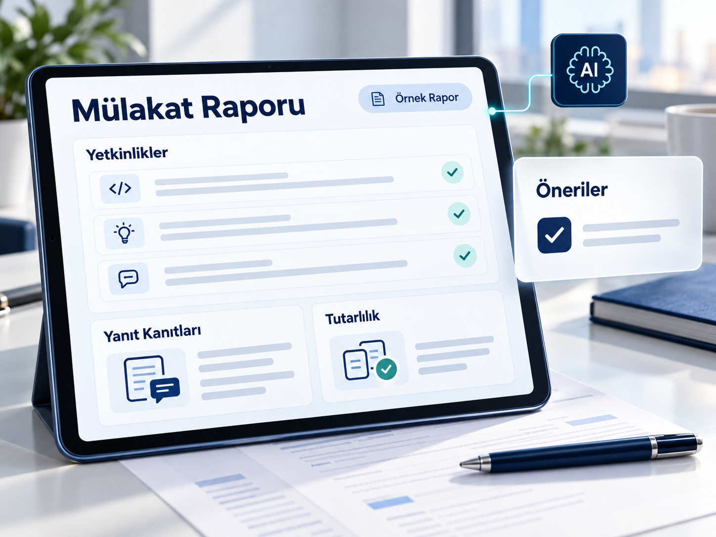Mülakat sonuçlarını detaylı raporlarla değerlendirin
